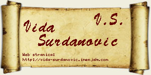 Vida Surdanović vizit kartica